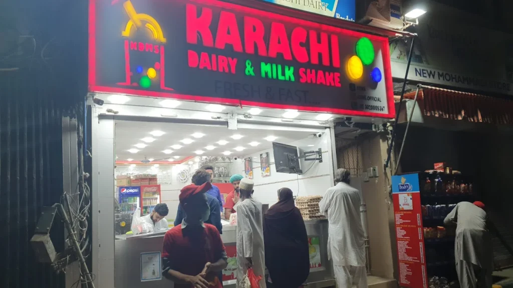 Karachi Dairy & Milk Shake, in Karachi, Pakistan.